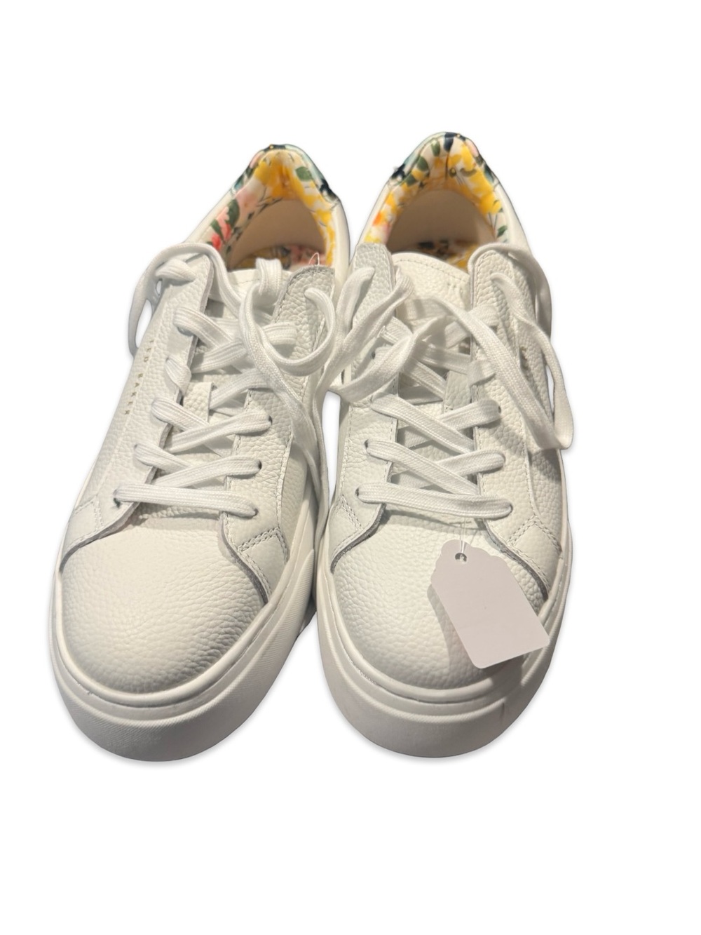 Ted Baker Alison Floral Print Leather Sneaker White Floral